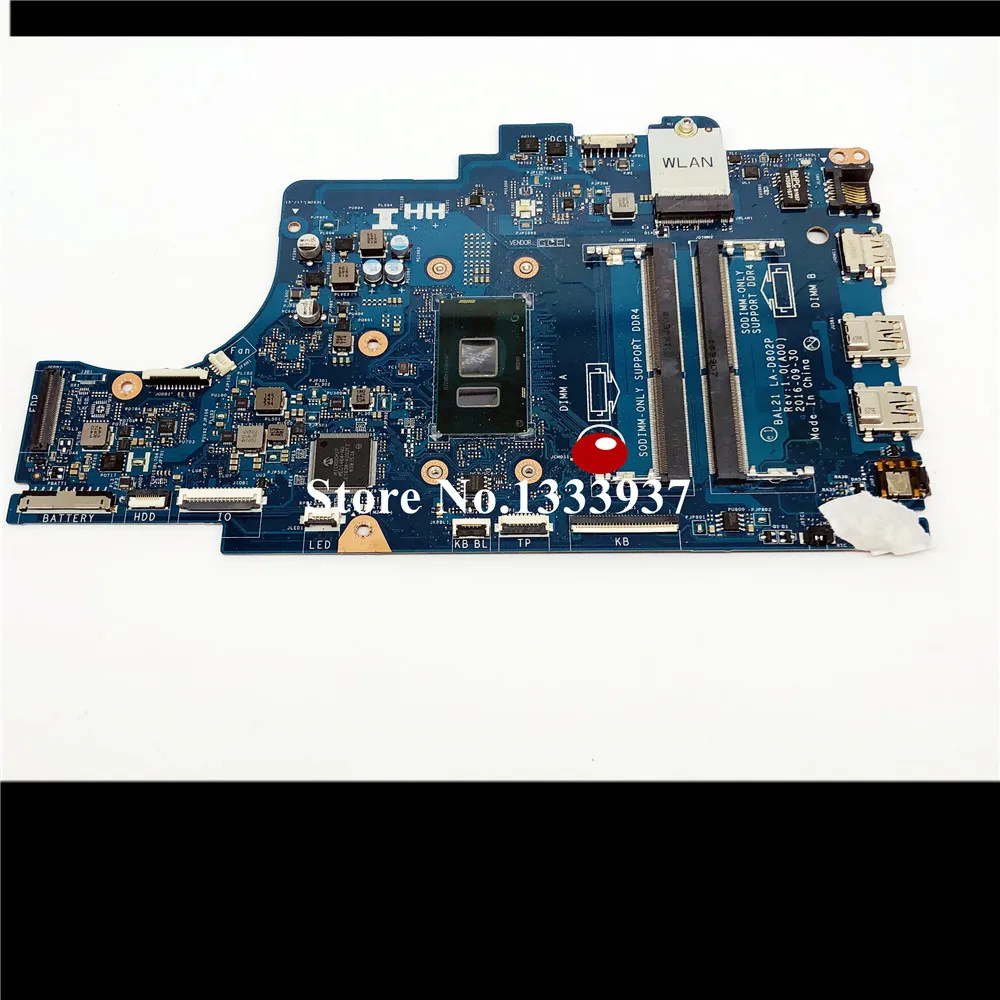 Ideal  BAL21 LA-D802P CN-0DG5G3 Mainboard FOR DELL Inspiron 15 5567 5767 Laptop Motherboard i5-7200U 0DG5G