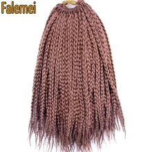 FALEMEI 75 г 22 пряди/шт коробка оплетка кроше волос 12 дюймов синтетическое низкотемпературное волокно волос для плетение волос