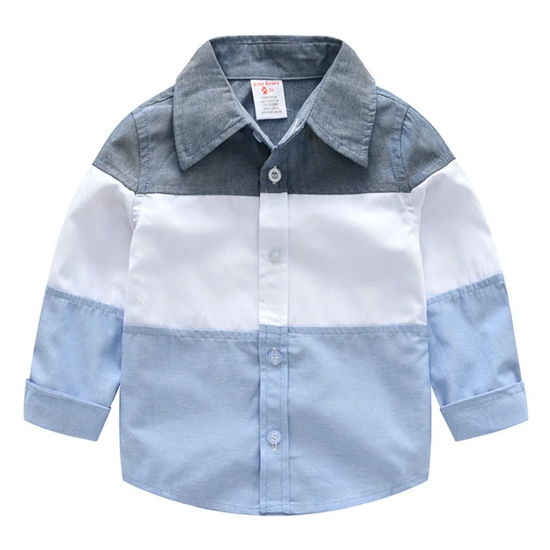 Shirt for Boys Kids Cotton Button Turn Down Shirts Toddler Boys Collar