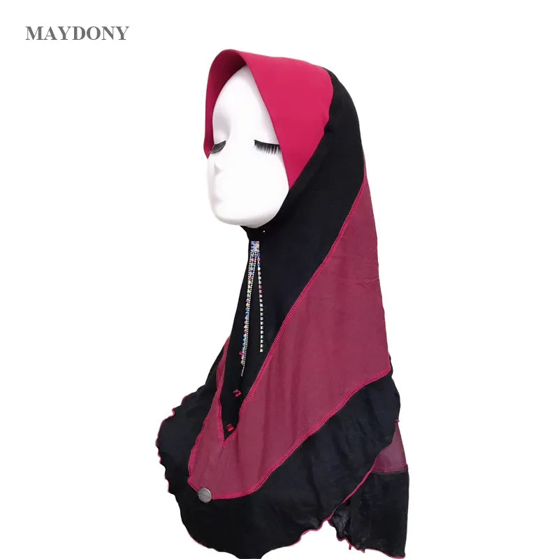 TJ77 модный мусульманский хиджаб повязка на голову пашминовый мусульманский платок(без Броши - Цвет: TJ77002