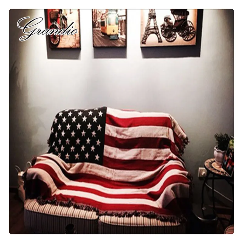 bandeira design casa decorativo algodão pano cama