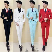 Черный костюм, мужские блейзеры, сценические костюмы для певцов, мужские деловые костюмы для мужчин из 3 предметов, смокинг жениха, деловой костюм, модный мужской костюм