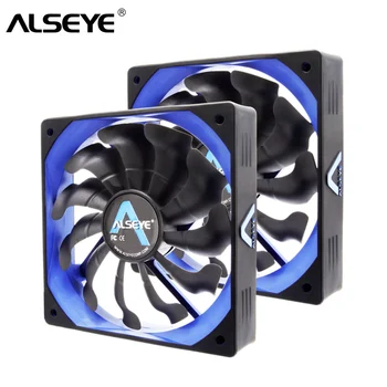 

ALSEYE PC Cooling Fan 120mm PWM 4pin Fan Cooler 2pieces Computer Fan High Airflow and Air Pressure
