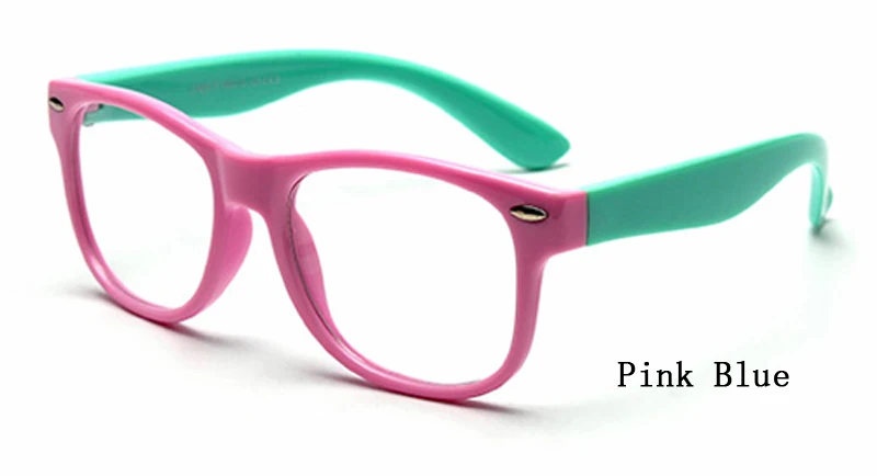 Два Oclock Гибкая оправа для детских очков TR90 детские небьющиеся очки безопасные для мальчиков и девочек оптическая близорукость очки оправа Oculo S826 - Цвет оправы: Pink Blue