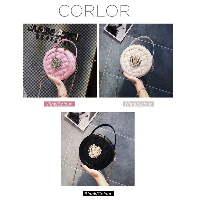 Fularuishi Summer Female Women Messenger Bag Korean Edition Fashion Small Round Bag Mini Bag Circular Shoulder Bag