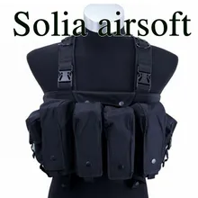 Тактический, для жилета, для страйкбола большой емкости журнал AK Rig Перевозчик боевой жилет черный