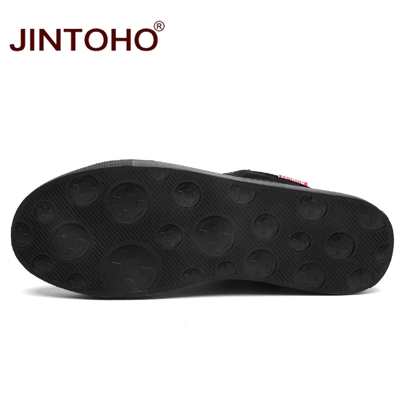 JINTOHO Big Size Black Mens Winter Shoes Fashion Men Winter Boots Ankle Warm Snow Boots For Men Casual Snow Shoes For Men