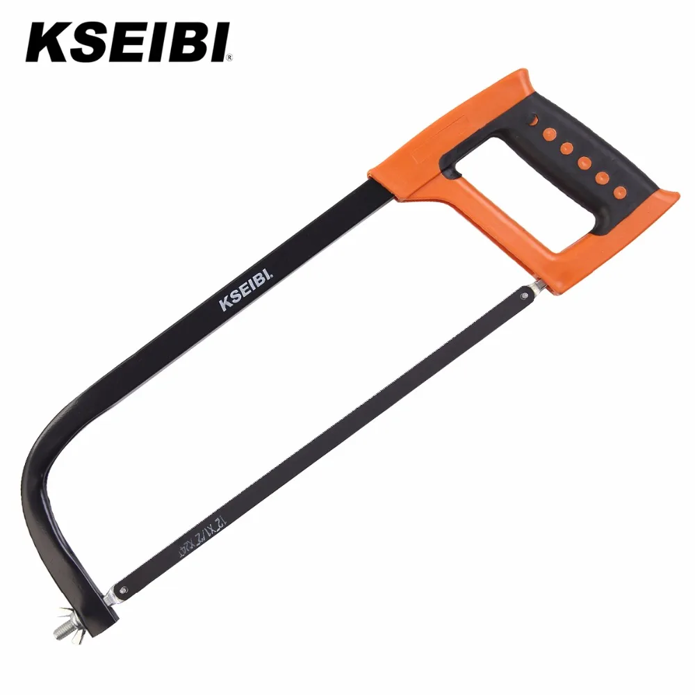 

KSEIBI 311020 Hack Saw 12 in. High Tension Hand Tool Contractor Grade Hacksaw Dual-Purpose Metal Solid Frame Angle Blade Orange