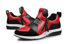 Luxury Brand Men Leather Flat Shoes Casual Platform Shoes Fashion Sport Jogging Trainers Breathable Men’s Walking Hip Hop Shoes