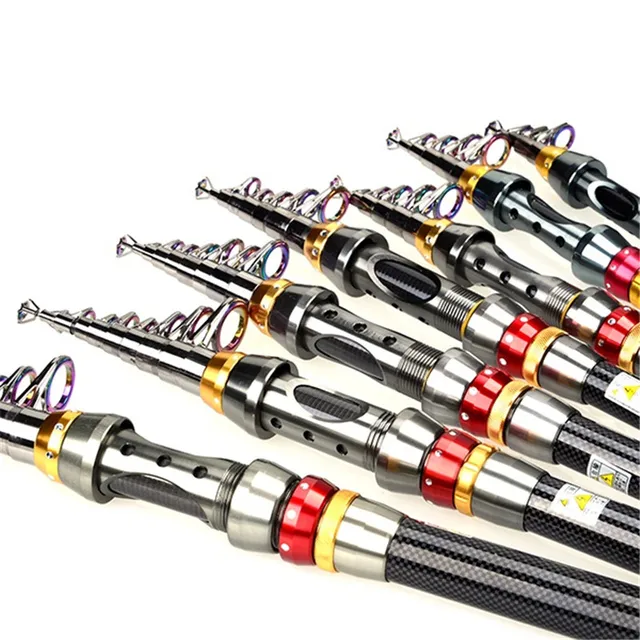 Best Offers  Top Quality Fishing Rods Carbon Telescopic Rods Spinning Fishing Tackle Quality Fishing Equipment 1.8M - 3.6M