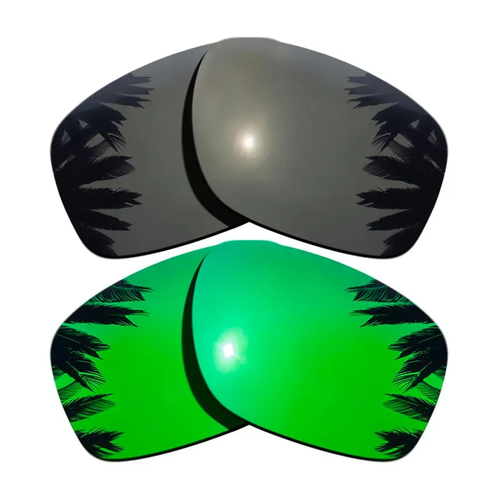 Поляризованные зеркальные линзы для замены покрытия для-Оукли ленточная рамка многоцветные - Цвет линз: Black-Green