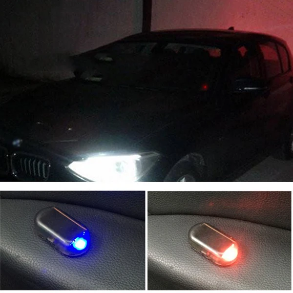 Fake Solar Car Alarm Led Light Auto Security System Anti Theft Flash Blinking Warning Lamp DXY88