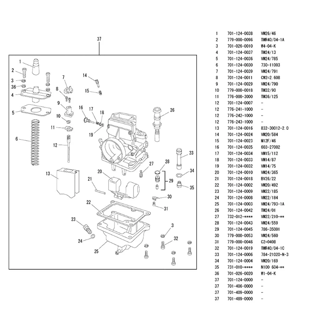 Alconstar MIKUNI TM28 TM30 TM32 TM34 Carburetor For Motorcycle 2T Stroke Racing Flat Slide Carb Pit Bike With Power Jet