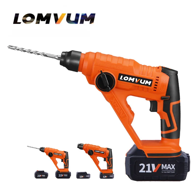 12V 21V Rotary hammer with Extra lithium battery electric hammer drill home impact drill driver