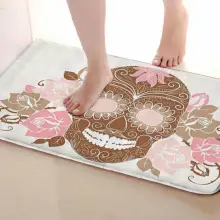 Череп Стиль Ванная комната Коврики, забавные Нескользящие Для ванной Коврики, Занавески для душа Интимные аксессуары, Коврики Чинг вашей душе Шторы