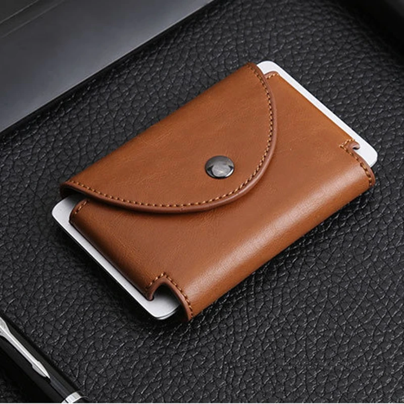 BERNO Fly Mini ID держатель для наличных карт RFID алюминиевый кредитных s PU кожаный
