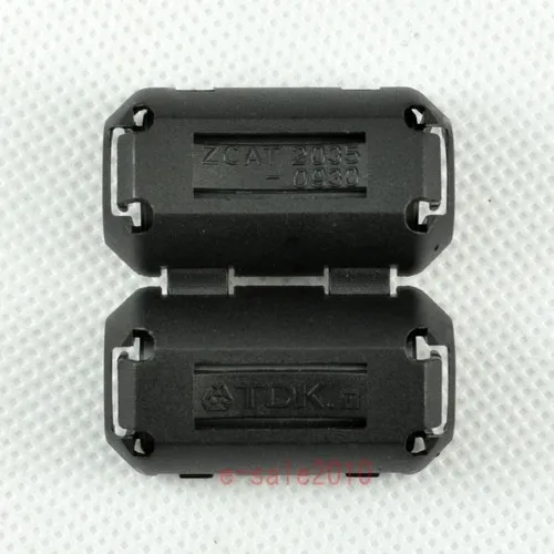 5pcs EMI RFI Filter TDK 9mm Clip Snap Around Ferrite for Audio Video DATA black