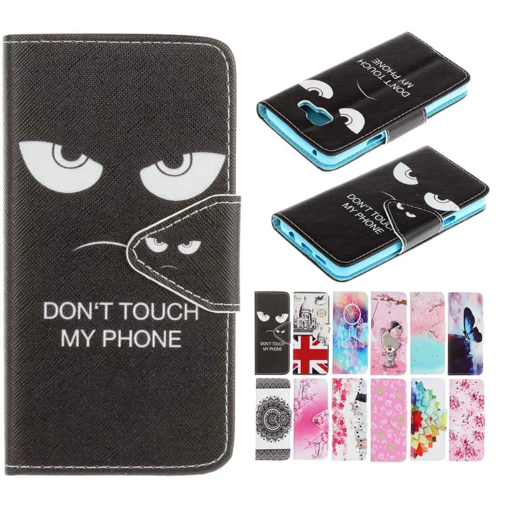 Coque Funda Для Samsung Galaxy A5 (2016) A510 A510F Мода Цветной Рисунок Кожа Флип Стенд Телефон