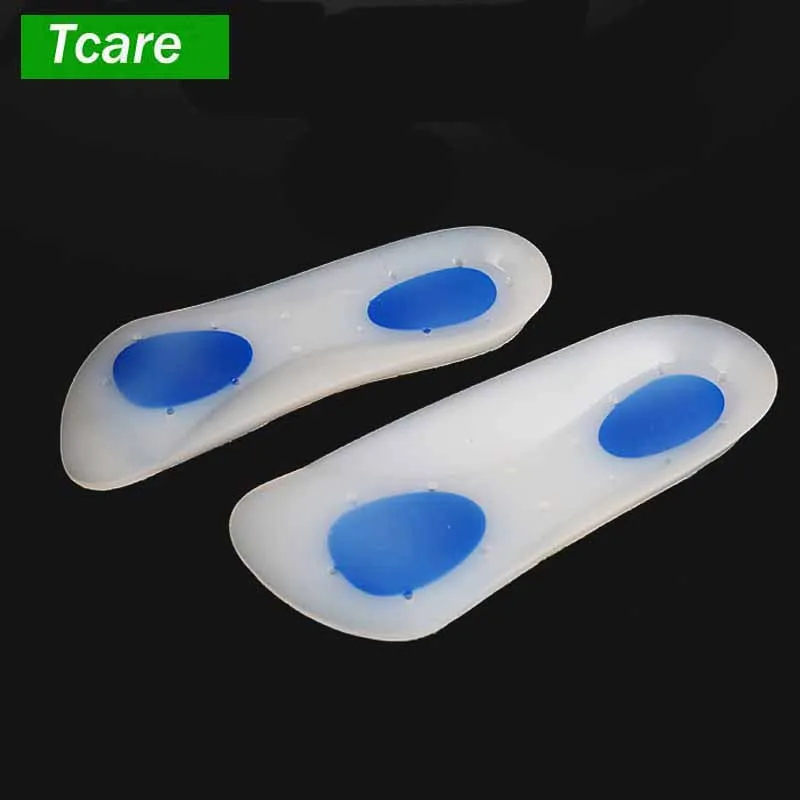 1Pair Silicone Insoles Arch Support Orthopedic Silicone Shoe Inserts