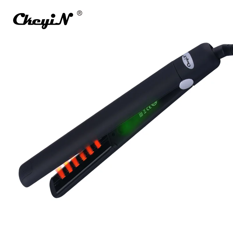 

Far Infrared Negative Ions Flat Iron Tourmaline Ceramic 3D Floating Plate Professional Hair Straightener Straightening Irons LED