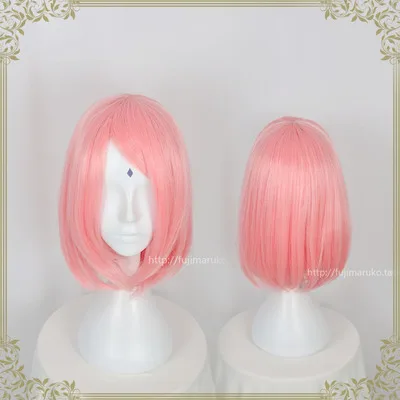 

Anime Haruno Sakura Short Pink Styled Heat Resistant Hair Cosplay Costume Wig + Headband