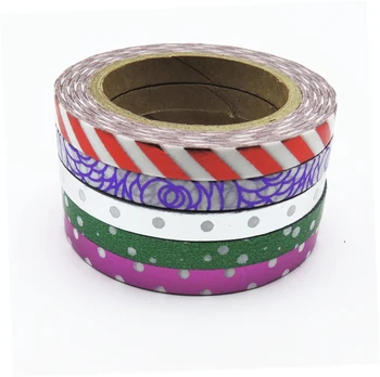 

(5pcs/Set) Foil Washi Tape Set Japanese Stationery Scrapbooking Decorative Tapes Adhesive Tape Kawai Quality