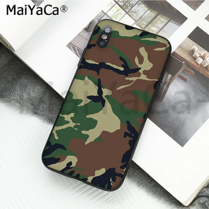 MaiYaCa Камуфляжный военный армейский ТПУ силиконовый чехол для телефона для iphone 11 pro X XS MAX 66S 7 7plus 8 8Plus 5S XR