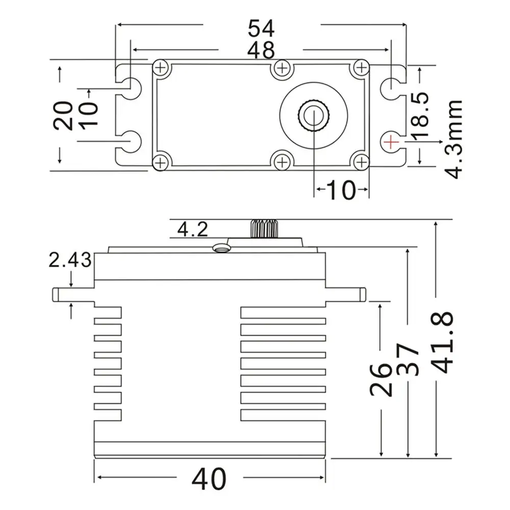 JX Servo BLS-HV7146MG 46 кг Сталь Шестерни бесщеточный Стандартный сервопривод для радиоуправляемых моделей «Робокар Поли» грузовой вертолет механическая рука