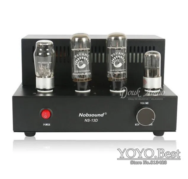 Nobsound Mini EL34 Vacuum Tube amp HiFi Single-ended Class A Stereo Amplifier Finished Product 110~240V boyun hifi el34 valve tube amplifier 2 0 channel stereo single ended class a amp 12w 2 finished product 110 240v