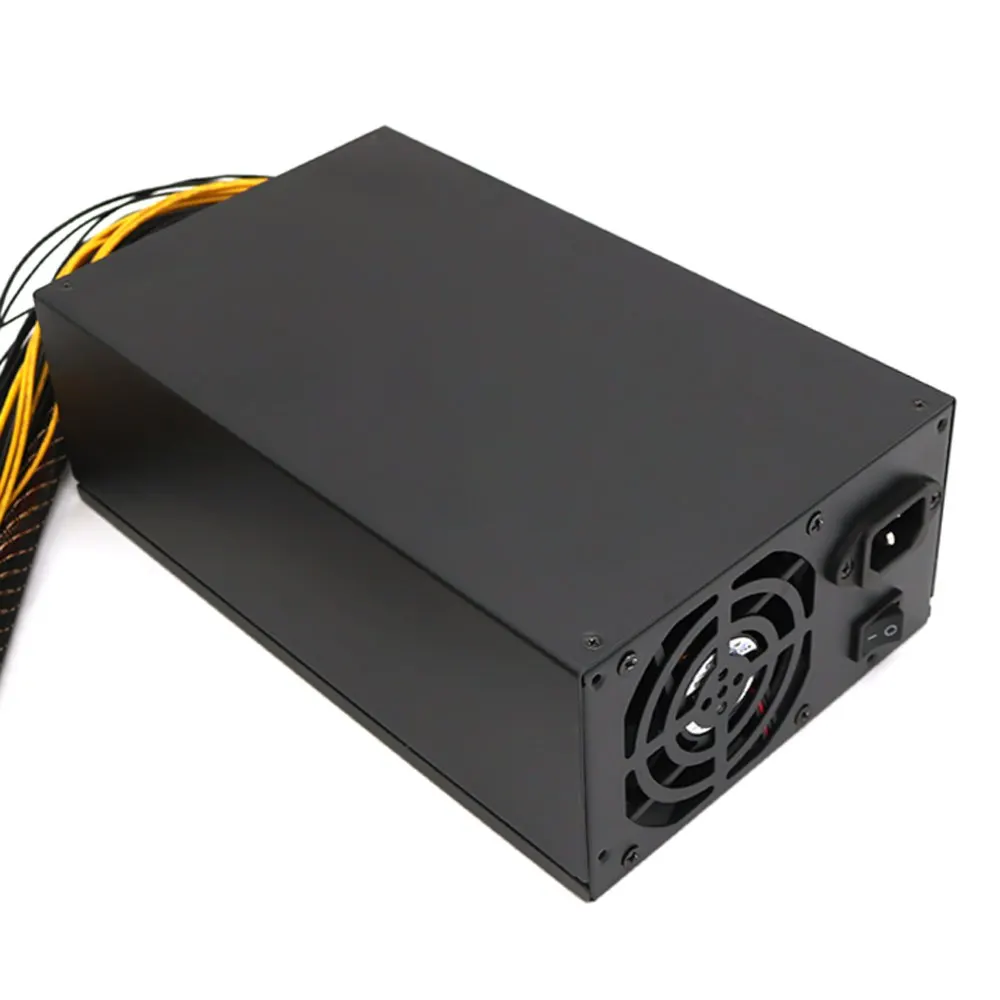 2200 W 180-260 V Переключая Питание врубовая машина блок питания ATX Питание 90%, и он имеет высокую эффективность для эфириума S9 S7 L3 также буровая