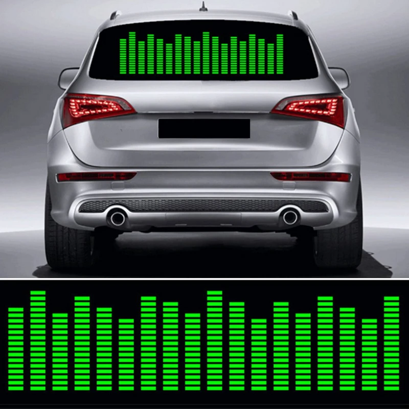 JXLCLYL 45*11cm Car Music Rhythm LED Flash Light Sound Activated Equalizer Sticker