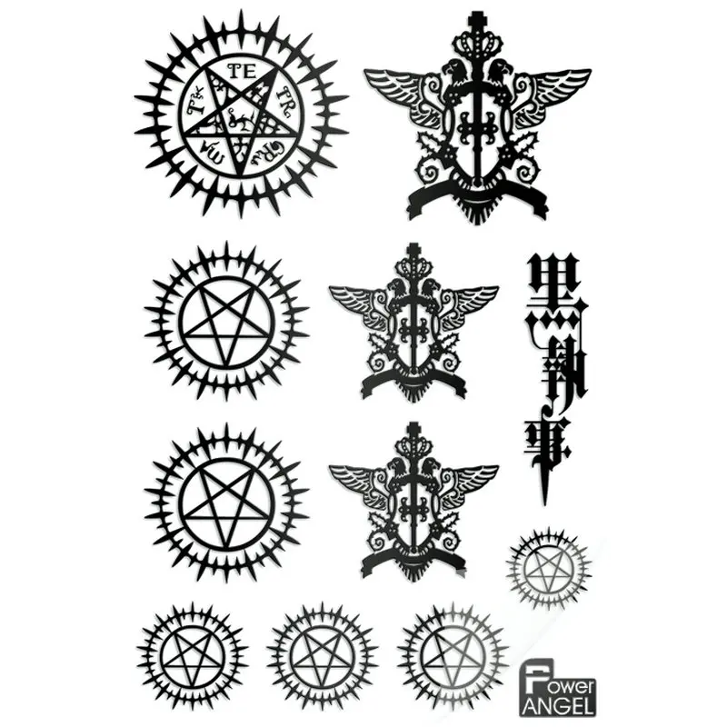 

11pcs/set Luxury Anime Kuroshitsuji Black Butler Book of the Atlantic DIY 3D Metal Stickers For Phone Laptop Fridge Stiker Toy