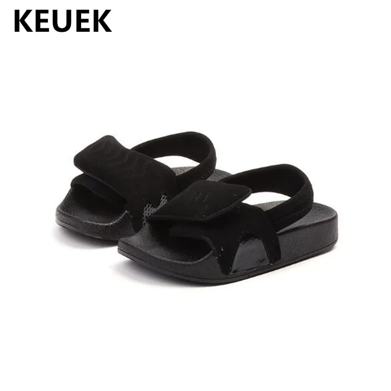 

New Children Shoes Summer Hook & Loop Kids Sandals Boys Girls Simple Fashion Beach Shoes Baby Toddler Flat Sandals 03
