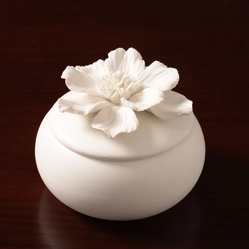 Современный минималистский гостиной спальни декоративные украшения керамическая коробка для ювелирных изделий сахар закуски может ключ коробка для хранения 05 - Цвет: Белый
