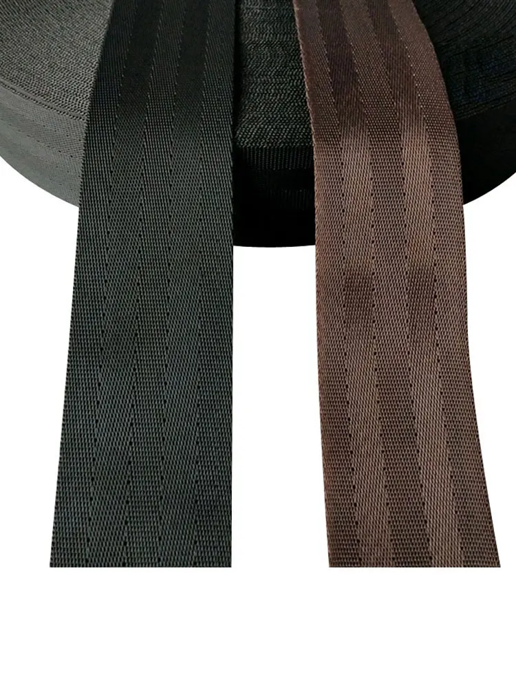 

New Thicker White 50mm 75mm polyester Ribbon Safety Belt Computer jacquard Ribbon Outdoor Backpack Bag Parts Black Brown Webbing