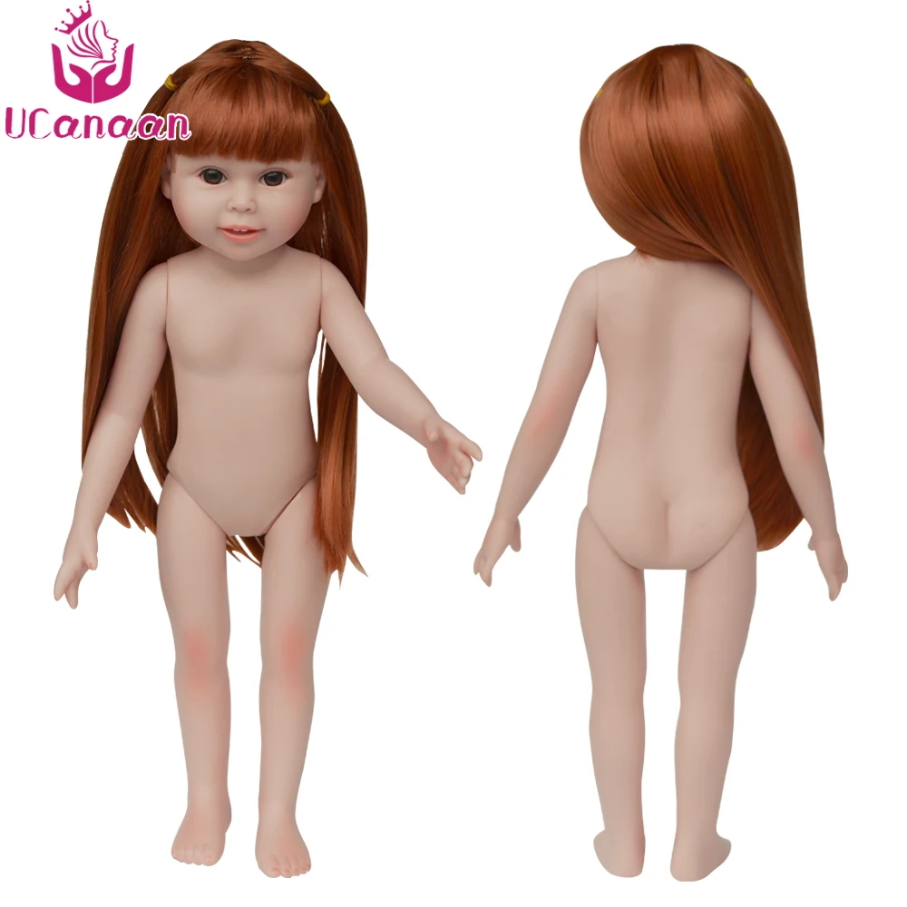 

UCanaan NUDE Doll 45 cm/18 Inch Girl Doll (No Clothes and Shoes) Handmade Reborn Baby Toys Girl Dolls for Kid's Gifts