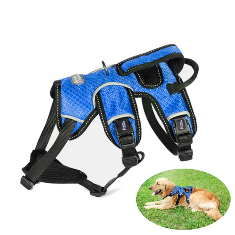 HJKL High Quality Large Dog Harness Vest Flexible Waterproof Oxford