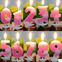 Детский Сюрприз подарок opp пятизвездные цифровые украшения торта милые Креативные свечи для дня рождения