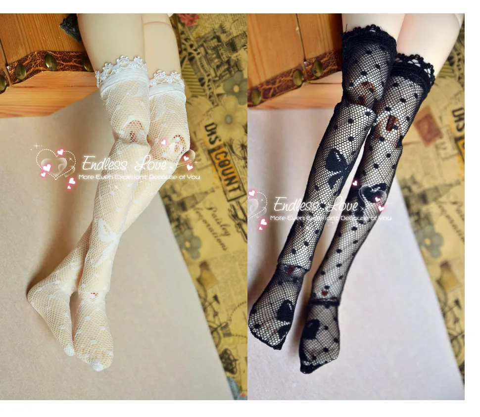 

Sexy BOW Pattern Lace Stocking for BJD 1/3 1/4 1/6 SD MSD YOSD Doll Accessories SK6