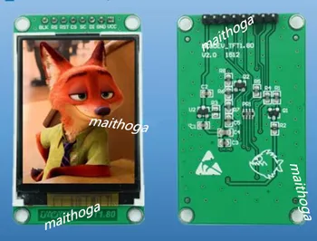 

1.8 inch 8PIN 65K SPI TFT LCD Screen with Adapter Board ST7735 Drive IC STM32F103 160(RGB)*128