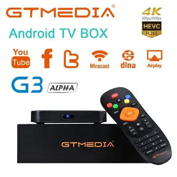 

GTMEDIA G3 Android 7.1 Smart Tv Box Media Player Amlogic S905X 2GBRAM +16GBROM Remote Control 4K HD H.265WIFI 2.4G Set Top Boxes