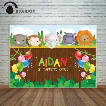 

Allenjoy photography backdrops animals lion birthday party customized newborn photocall photophone backgrounds for photo studio