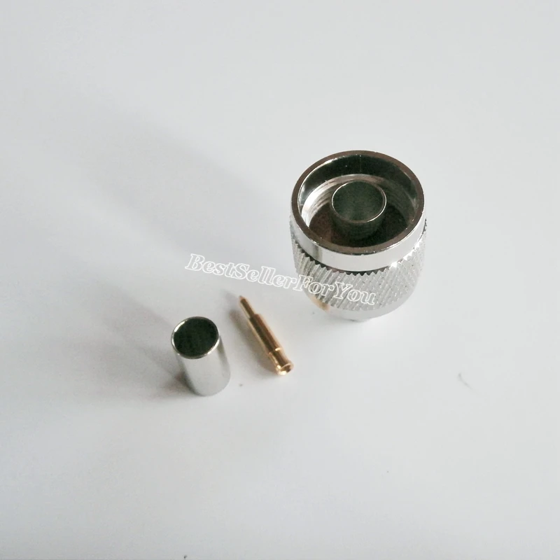 1 шт. N ОБЖИМНАЯ вилка для кабеля RG8X LMR240 RG59 прямая RF Новинка|plug connector|plug maleplug m |