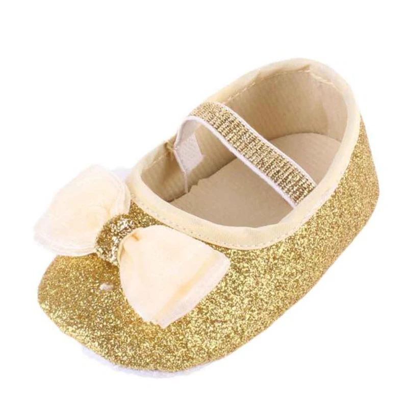ARLONEET детская обувь для девочек и мальчиков Мягкая и изображениями красочного цветка ручной мягкие туфли для малышей 1 предмет, с повязкой на голову для маленьких детей кроссовки - Цвет: Gold