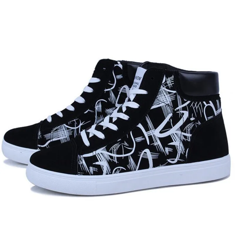 

Spring and autumn new pattern contrast color versatile shoes men's casual shoes trend high to help Sneakers men's shoes