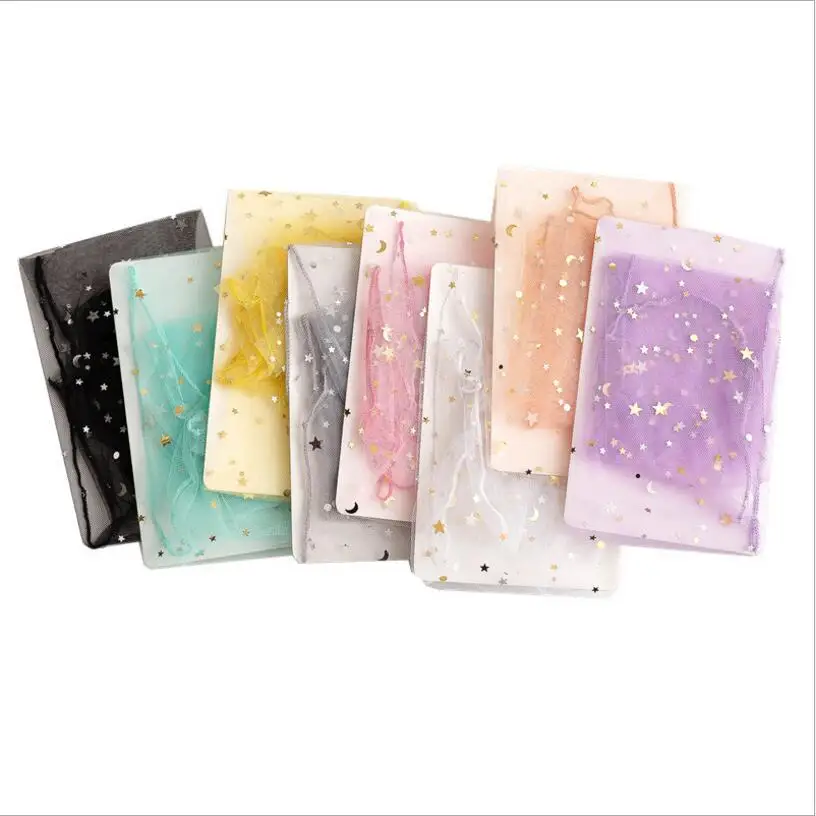Casual Shiny Star Net Short Socks Women Fashion Transparent Harajuku Socks Female Art Glitter Funny Thin Fairy