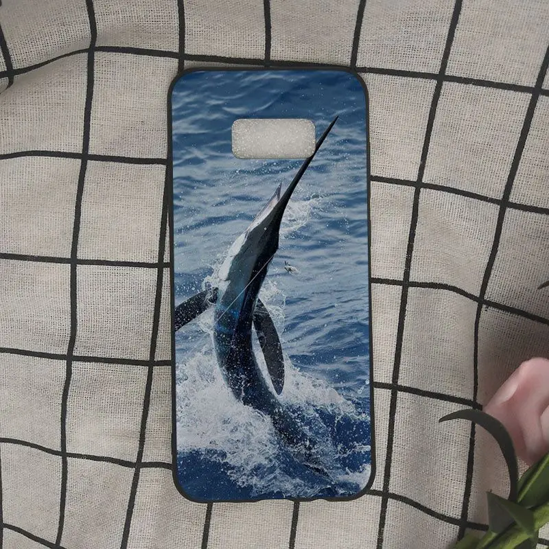 blue marlin fish jumping