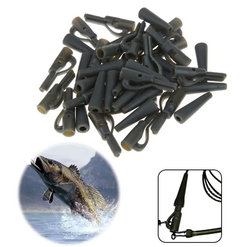 20 Sets Safety Lead Clips Carp With Pins Rubber Tubes Fishing Tools