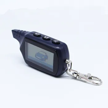 

LCD Remote Controller Keychain Key Fob Chain 2-way For Russian Version 2 way Car Alarm System Twage Starline B9