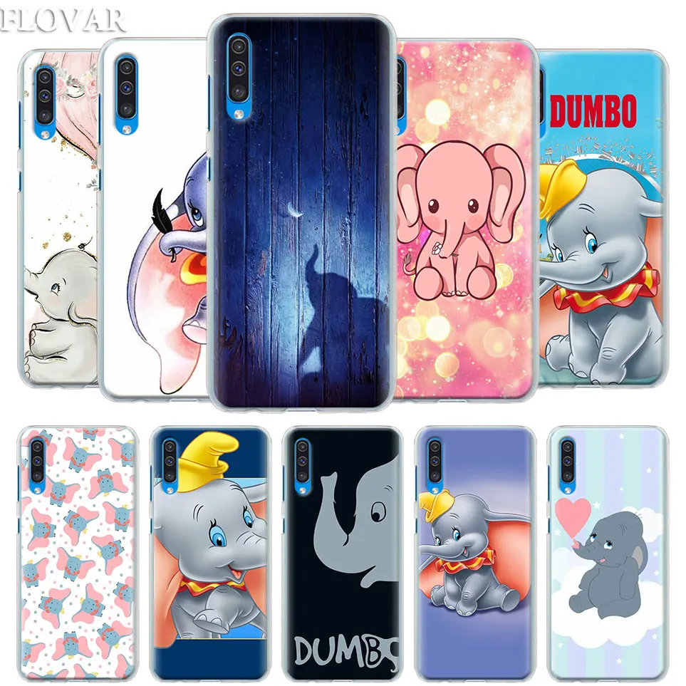 

Cute Cartoon Dumbo elephant Case Cover for Samsung Galaxy A30 A40 A50 A70 A6 A8 Plus A7 A9 2018 M30 Phone Case Coque
